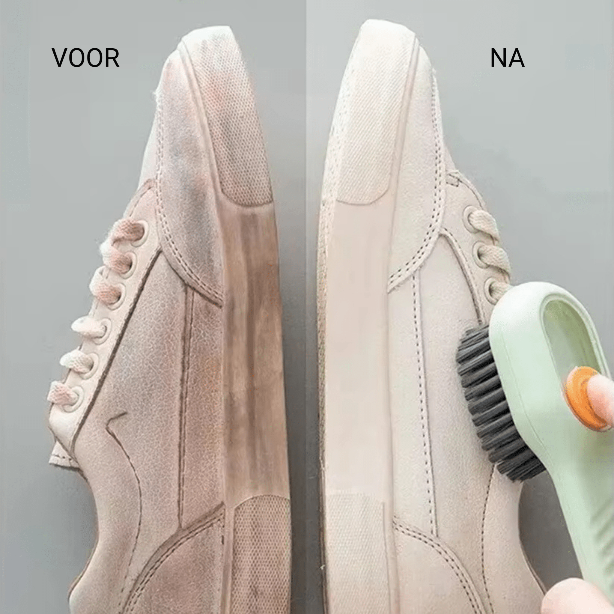 Schoenborstel met zeepdispencer - Noble Fashion